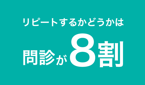 新患の継続来院は問診で8割決まる